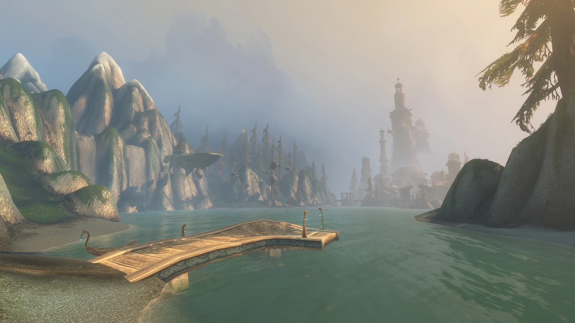 Misty shoreline of Zephras Isle