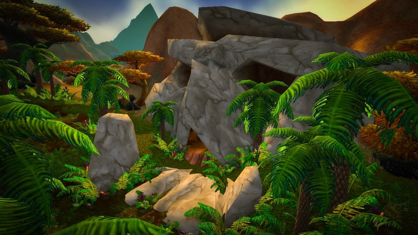 Giant ferns and jungle plants at the Wailing Caverns