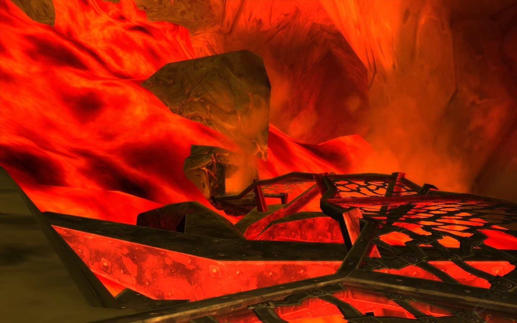 A bridge over lava in Blackrock Depths
