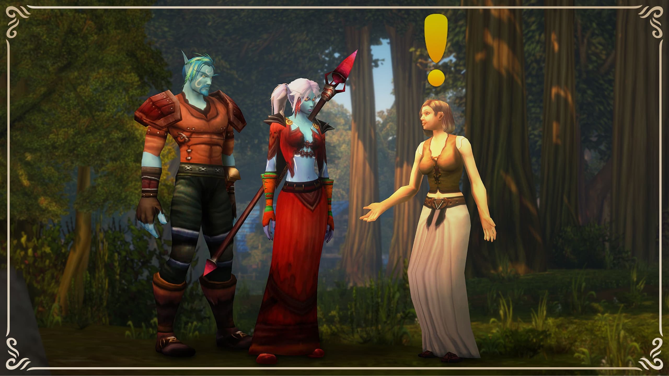 Adventurers gathered at a quest giver