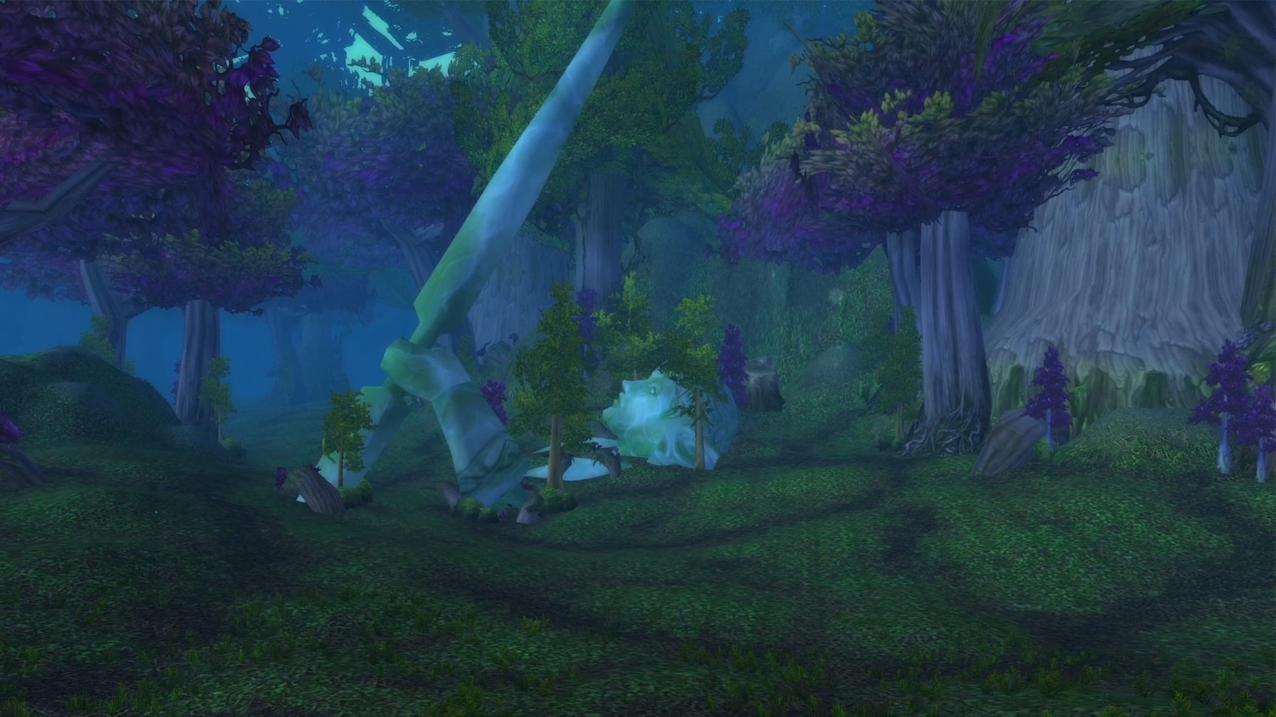 A moonwell glade in Ashenvale