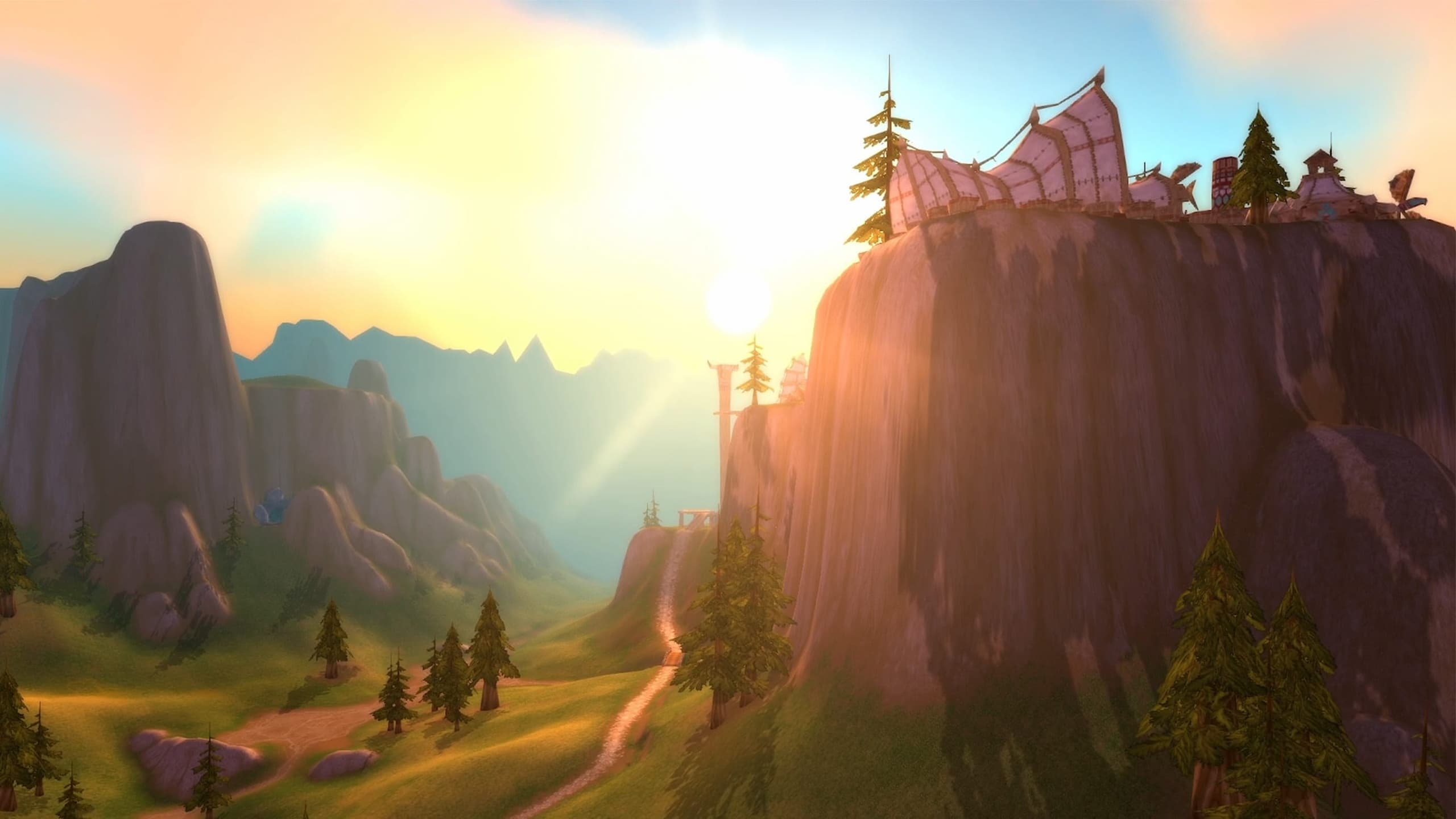 Sunset over the mesas of Mulgore